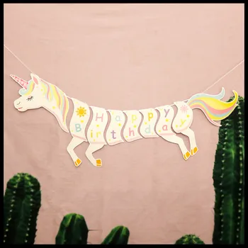 

1st Unicorn Birthday Streamer Happy Birthday Banner Kids/adult Favors Baby Shower Decorations Unicorn Party Decoration Supplies