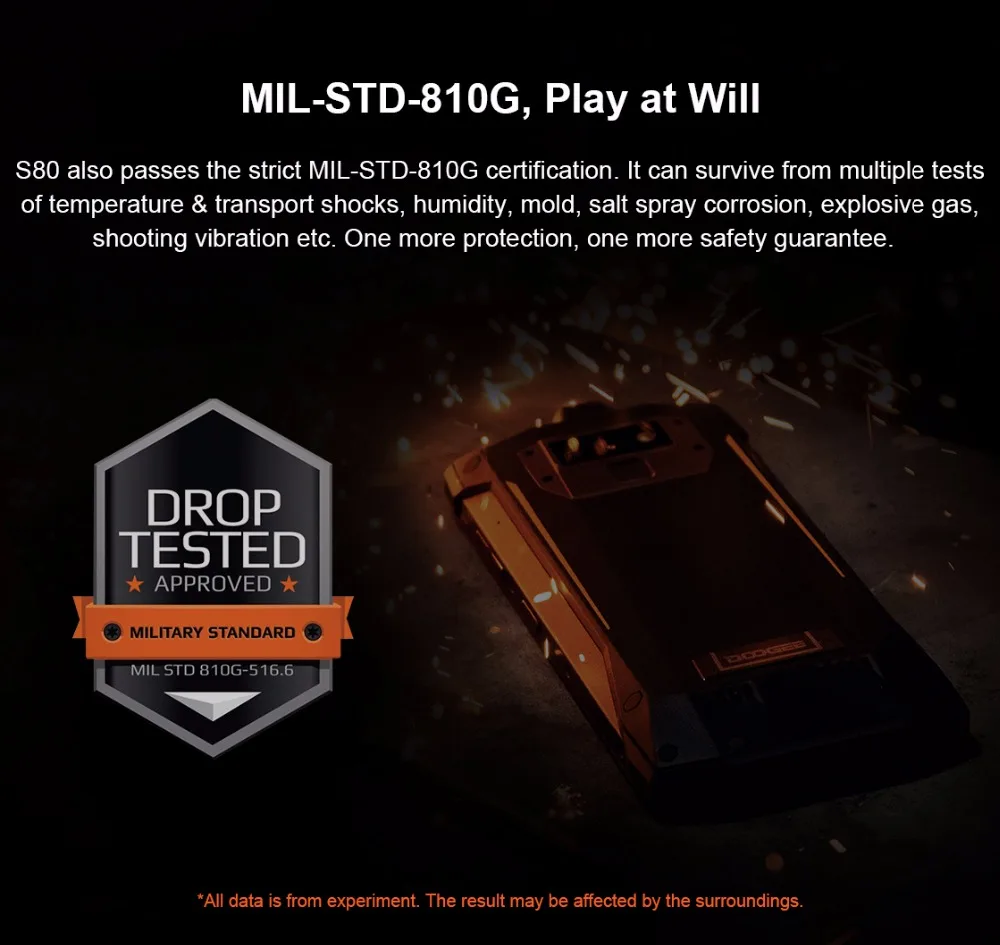 DOOGEE S80 5.99 Inch 18:9 10080mAh Fast Charge Helio P23 MT6763 Octa Core IP68 IP69K Waterproof 6GB+64GB NFC OTG 4G Mobile Phone DOOGEE S80 5.99 Inch 18:9 10080mAh Fast Charge Helio P23 MT6763 Octa Core IP68 IP69K Waterproof 6GB+64GB NFC OTG 4G Mobile Phone