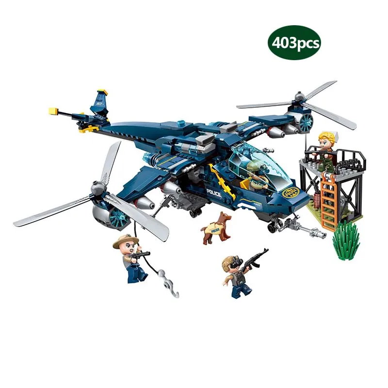 City-Series-Forest-Police-Headquarters-Mobile-Fort-Jeep-Helicopter-Building-Blocks-Toy-for-Children-gifts-compatible (4)