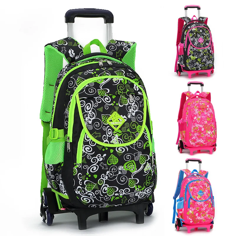 Image 2017 Kids Travel Trolley Backpack Reduce the burden Trolley School bags Children s Detachable cute Rolling Bag