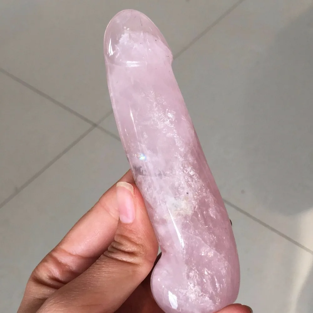 Натуральный красивый розовый кварц кристалл палочка Исцеление