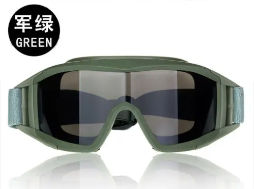 

Tactical SWAT Goggle Eyewear Eye Protection 3 Lens