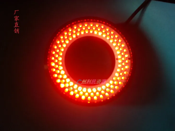220 В красный свет светодиодные фонари кольцевой осветитель для микроскопа для Inderstry стерео микроскоп с внутренним диаметром 50 мм