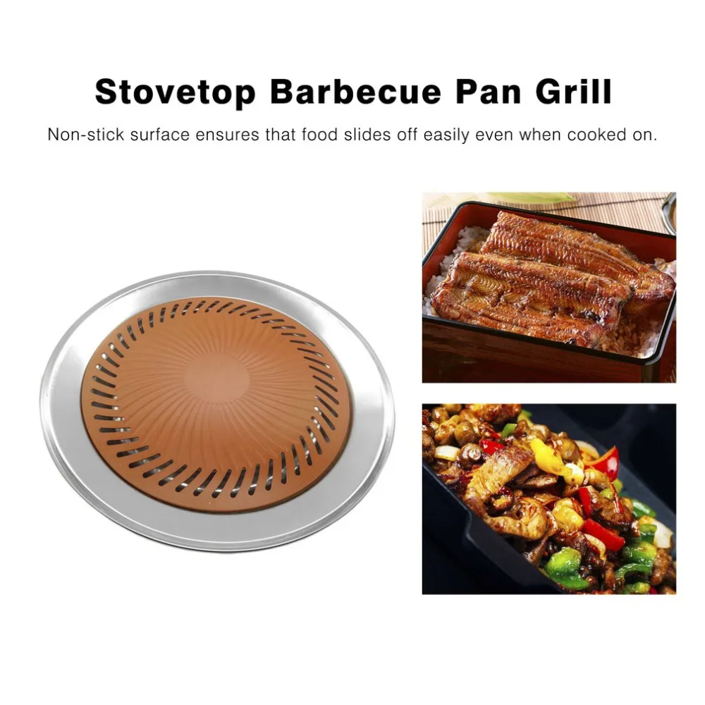 

Gas Cooker Titanium Non-stick Smokeless Stove BBQ Barbecue Stovetop Barbecue Plate Cooking Frying Pan Kitchen Grill