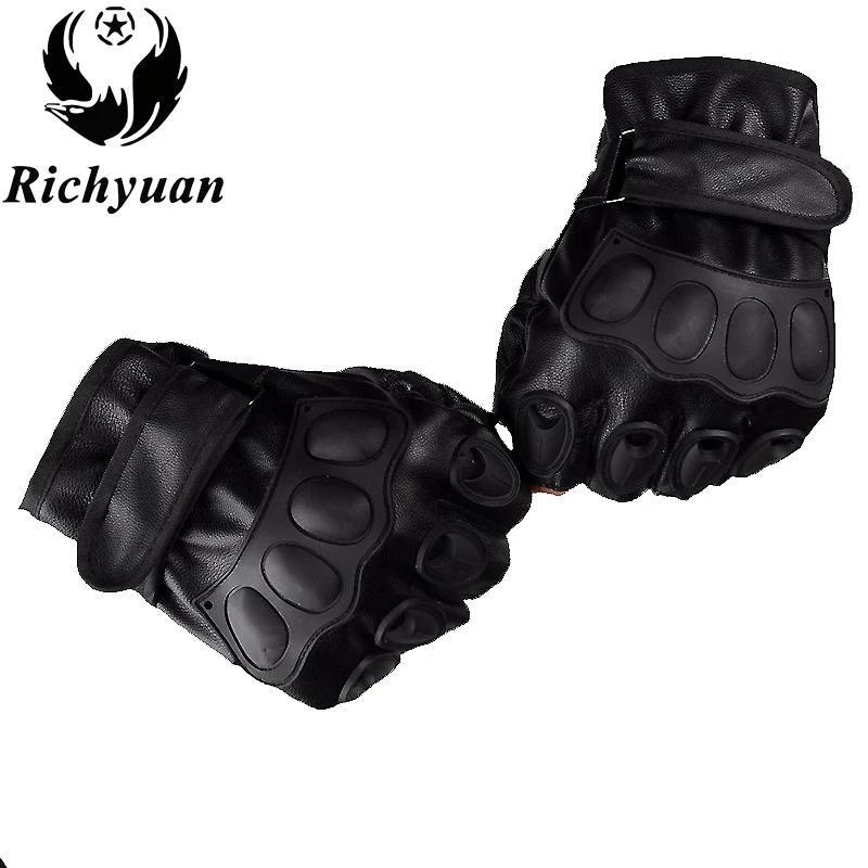 

Tactical Fingerless Gloves Military Armed Combat Paintball Airsoft Shooting Anti-Skid Carbon Knuckle Half Finger Gloves