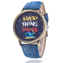 Classic Denims Watch For Ladies Leather-based The whole lot Will Be OK Watch Style Informal Wrist Watch Relogio Feminino Drop Delivery 729