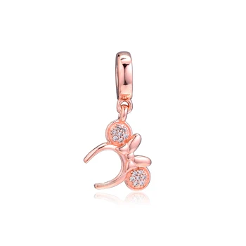 

Mouse Rose Ear Headband Charm Fits Sterling Silver Jewelry Snake Chain Bracelets For Woman Beads For Jewelry Making