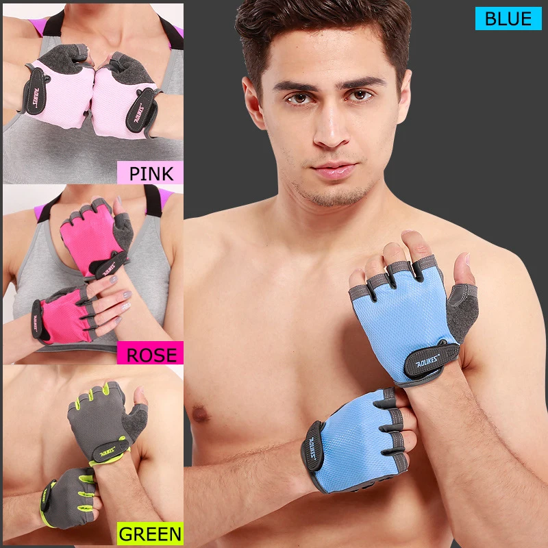 Gym Fitness Sports Gloves Body Building Weight Lifting Riding Protector Breathable Woven Antiskid Armor For Men Women