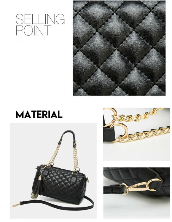 Famous Brand Messenger Bags Luxury Real Leather Shoulder Bag Quilted Designer Pink Vintage Small Chain Crossbody Bags For Women