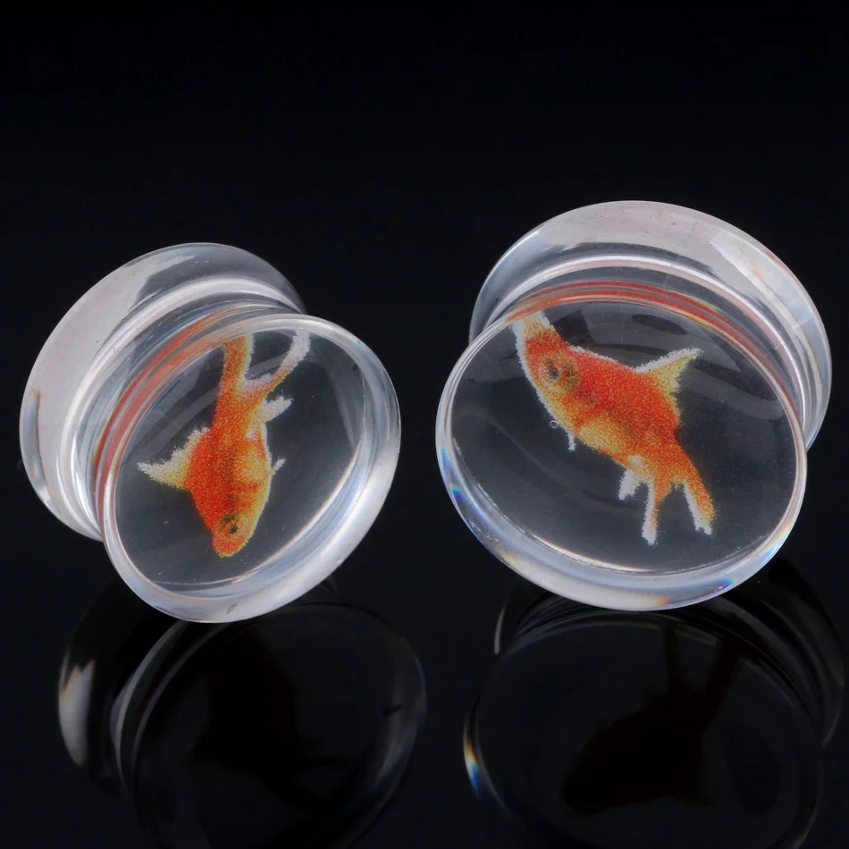 Buy 2PCS Acrylic Fishing Plugs and Tunnels Saddle Ear