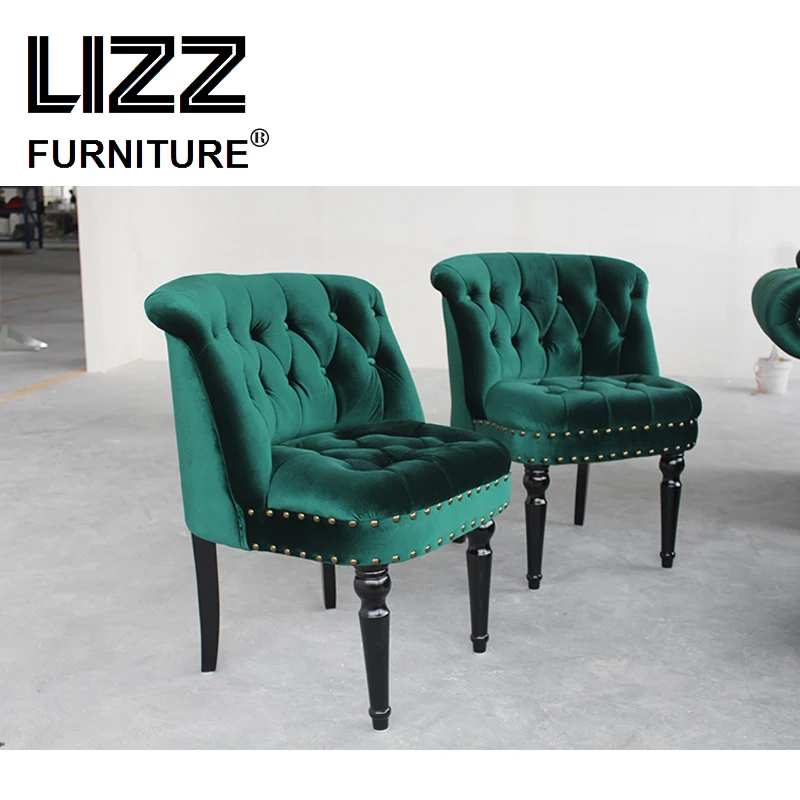 Lizz Europe Style Divani Button Tufted Sofa Sets Luxury Furniture Set Fabric Sofas For Living Room