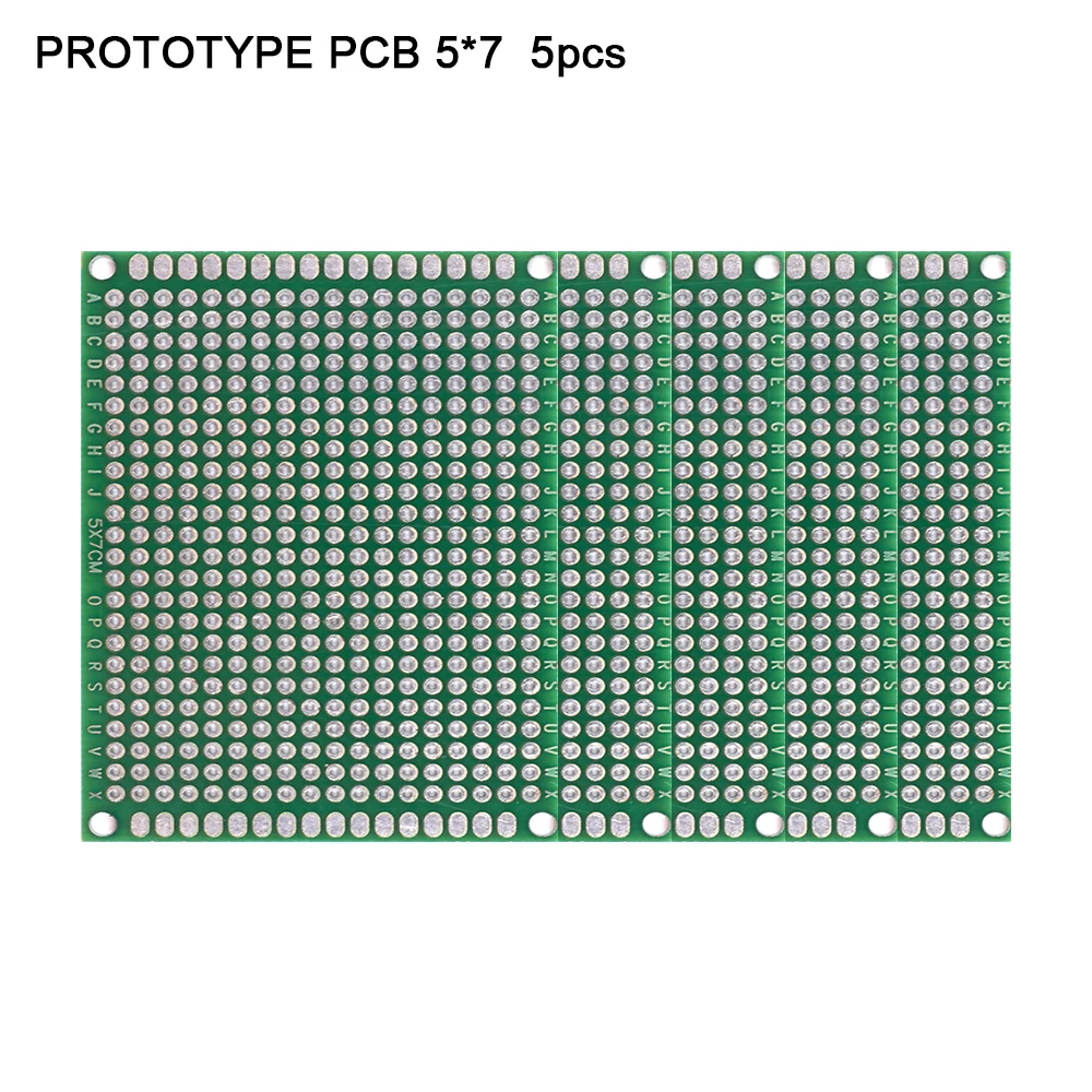 5 шт. 5x7 4x6 3x7 2x8 см двухсторонний медный Прототип PCB универсальная плата