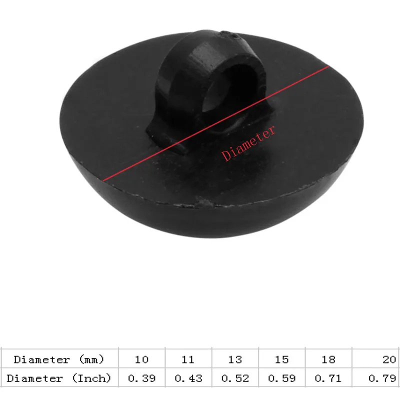 Новинка 1 упаковка(100 шт.) 10 мм-20 мм круглые пуговицы Гриб куполообразные Швейные хвостовик черный DIY животные глаза игрушка