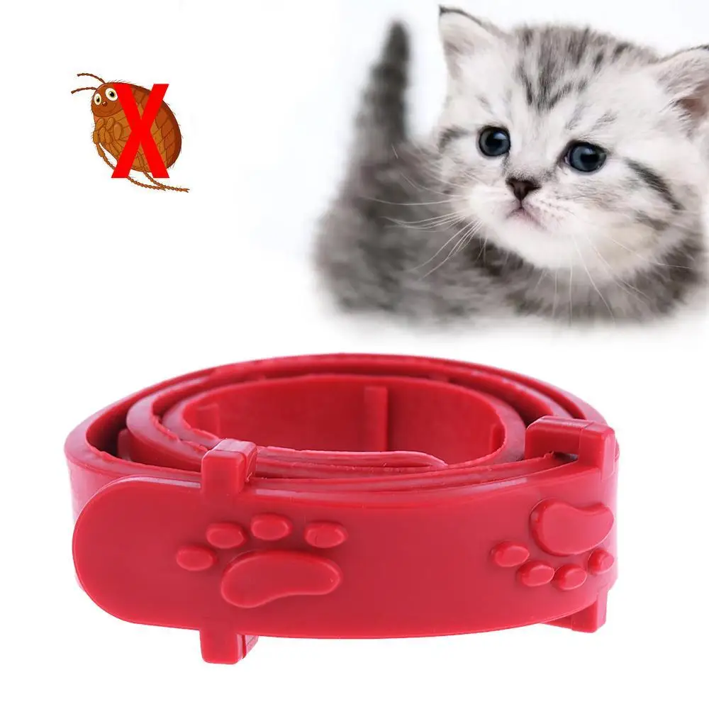 Red Adjustable Outdoor Dog Cat Rabbit Neck Strap Anti Flea Mite Acari