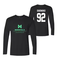 BTS Monster X Мода молодых футболки Для мужчин Для женщин модные популярные летние футболка с длинными рукавами Повседневное Забавные топы плюс