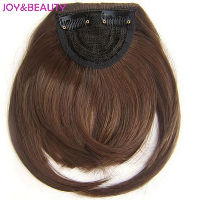 JOY& BEAUTY волосы синтетические волосы Striaght челка клип на зажиме спереди Аккуратные взрыва высокая температура волокно 6 дюймов длинные