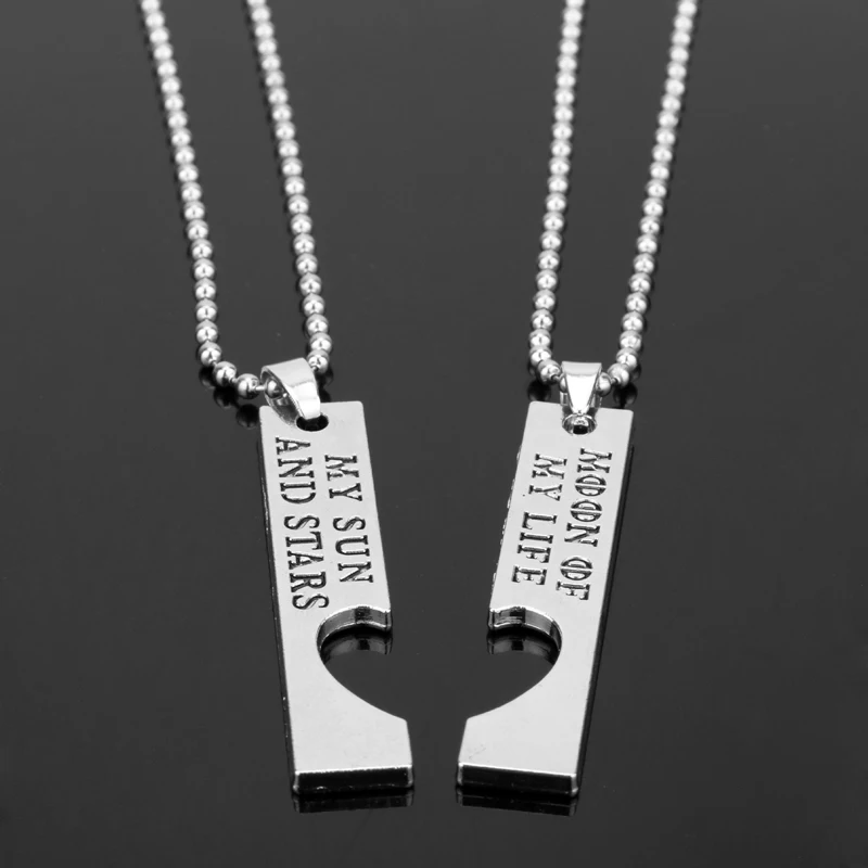 

MQCHUN Game of Thrones Necklace Fashion "Moon of My Life, My Sun and Stars" Pendant Choker Necklace For Lovers Couple Gifts