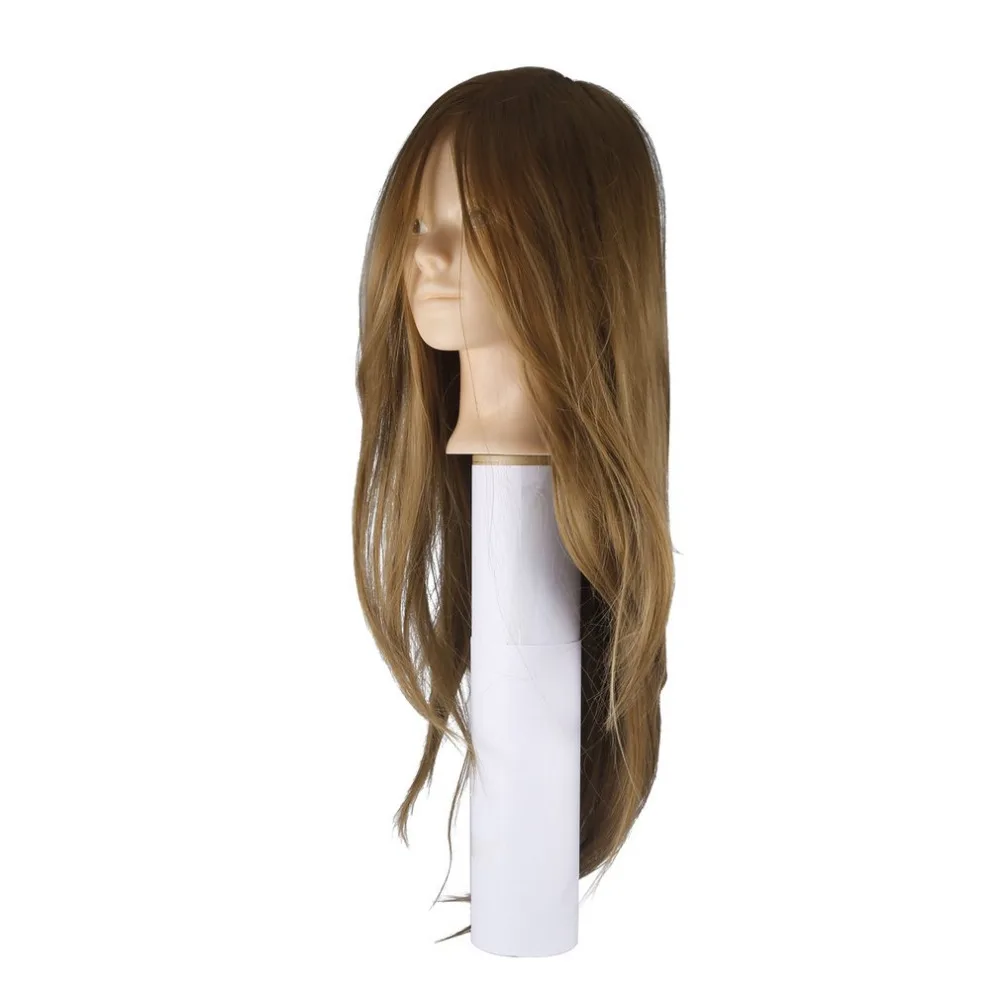 

26 inch Brown Training Mannequin Head Hairdressers Dummy Hairstyles Long Hair Dolls Heads Mannequin Head For Practice fashion