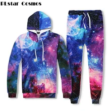 PLstar Космос галактика толстовки для мужчин/женщин толстовка звездное небо 3d принт Повседневная Хип Хоп Толстовка+ штаны для бега