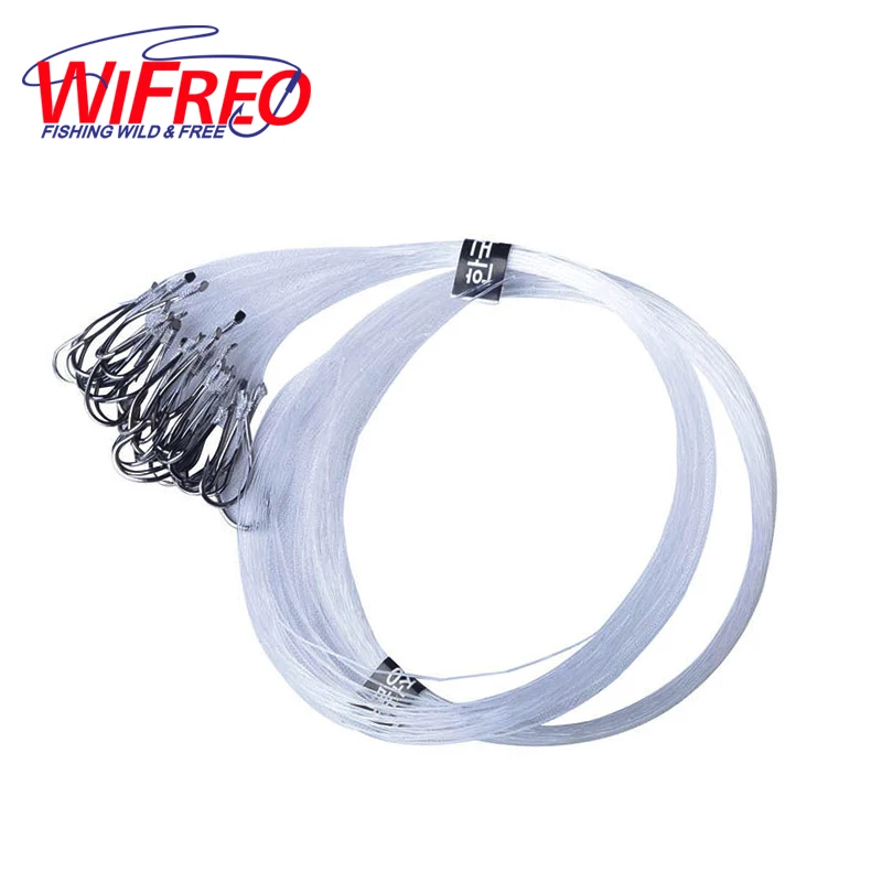 

Wifreo Whole Sale 400pcs Different Sizes Sharpened Eagle Claw Hook+50cm Fishing Line Snelled Hook