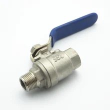 3/" BSP Male x 3/8" BSP Женская резьба 304 из нержавеющей стали 2 шт. шаровой клапан для воды, нефтяного газа