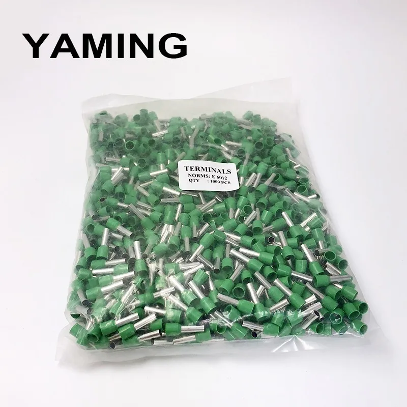 

6mm2 E6012 Cable Wire Tube insulating Insulated terminals Connector Insulating Crimp Terminal 1000PCS/Pack
