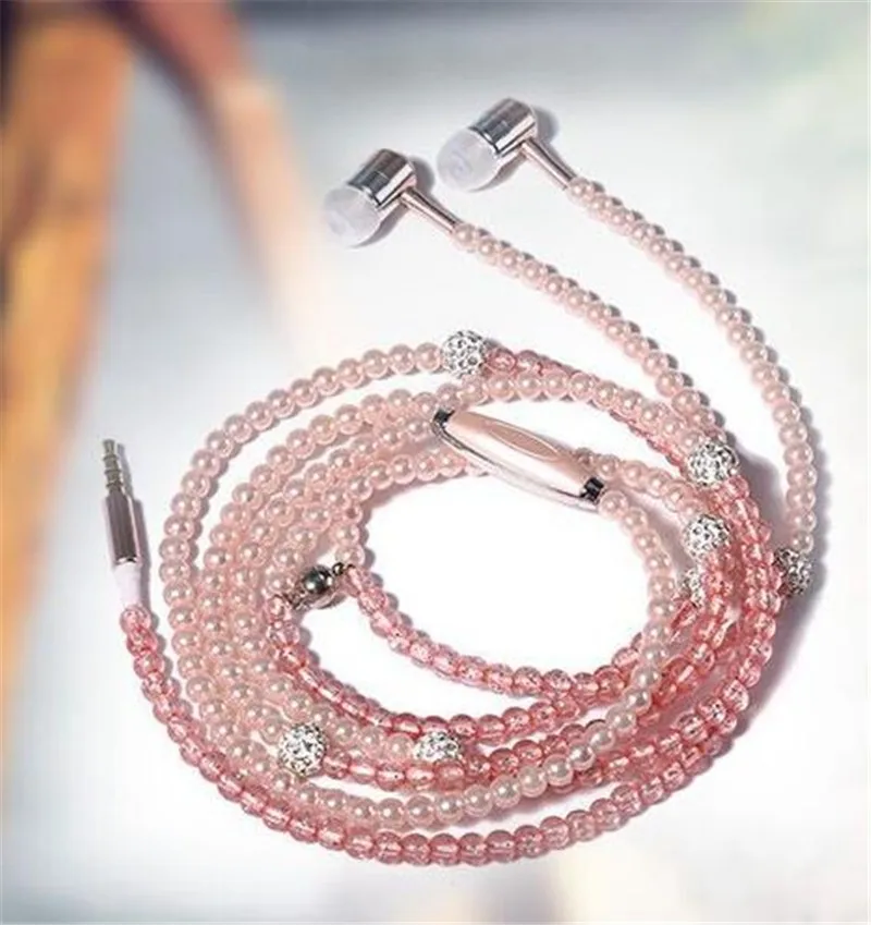 2016-New-Arrival-Fashion-Earphones-Luxurious-Bling-Pearl-Necklace-Earphones-for-Girls
