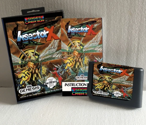Игровая карта Insector X 16 bit SEGA MD в коробке с руководством для Sega Mega Drive Genesis|sega md game