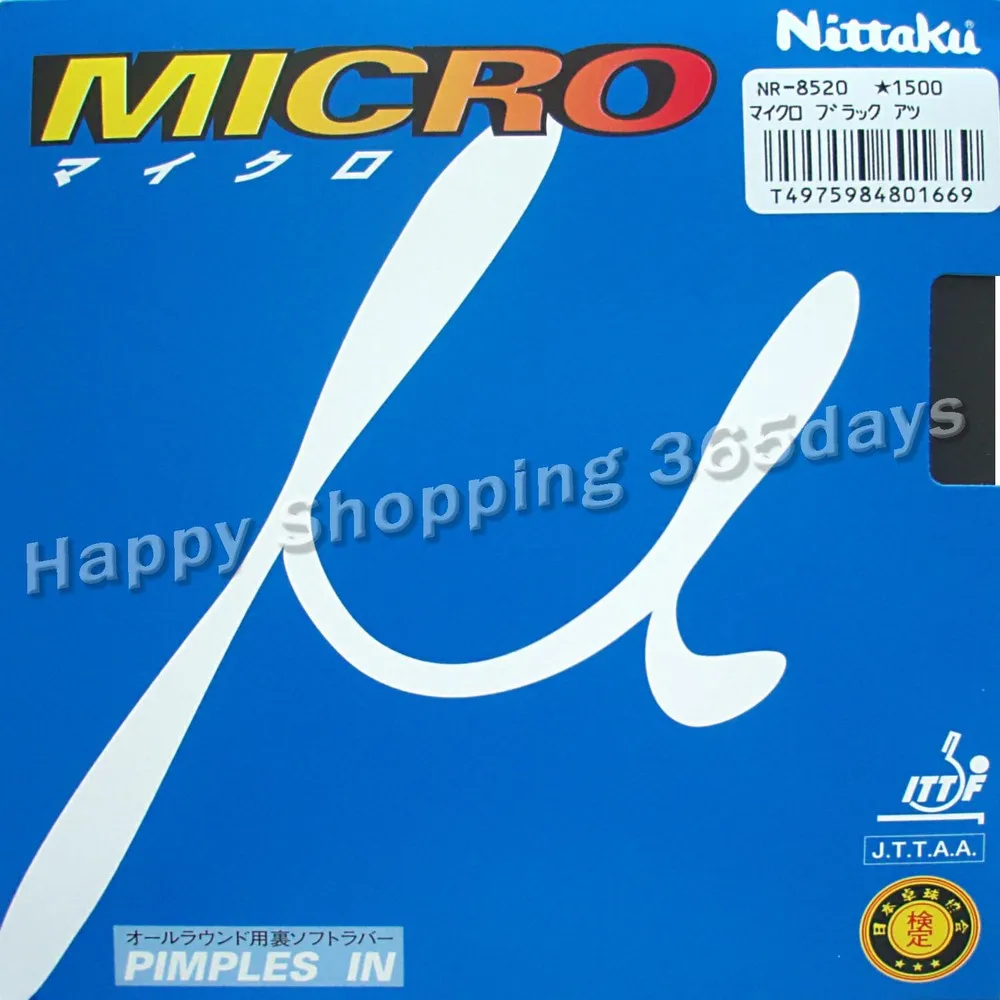 Nittaku micro (nr-8520, nr 8520, nr8520) Черные пунктов в настольный теннис/пинг-понга резины с губкой