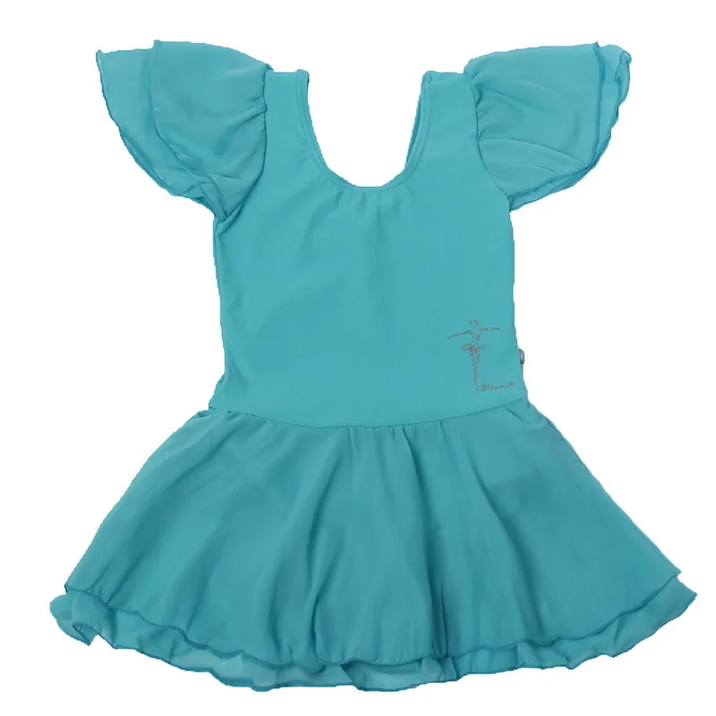 

Baby Girls Ballet Gymnastics Leotard Kids' Short Sleeve Dancewear One Piece Ballet Dress Training Stage Performance Costume