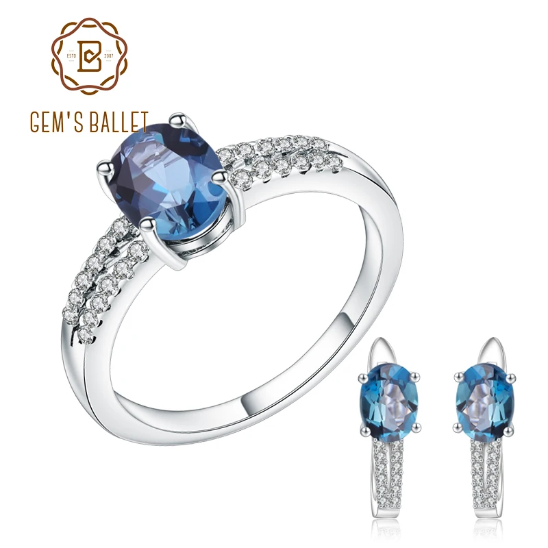 Набор украшений для женщин GEM'S BALLET классический набор колец из серебра 925 пробы