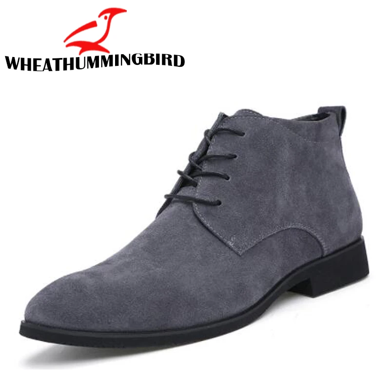 

Genuine Leather Men Ankle Boots Breathable Men Leather Boots High Top Shoes Outdoor Casual Men Winter Shoes Botas Homme LF-64