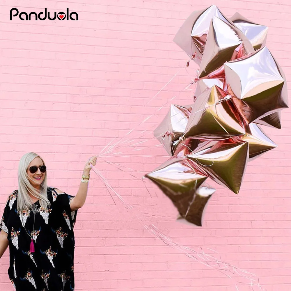 

24 Inch 4D Diamond Cube Shaped Helium Ball Solid Foil Balloons Moon Aluminum Balloon Wedding Birthday Party graduation 2019