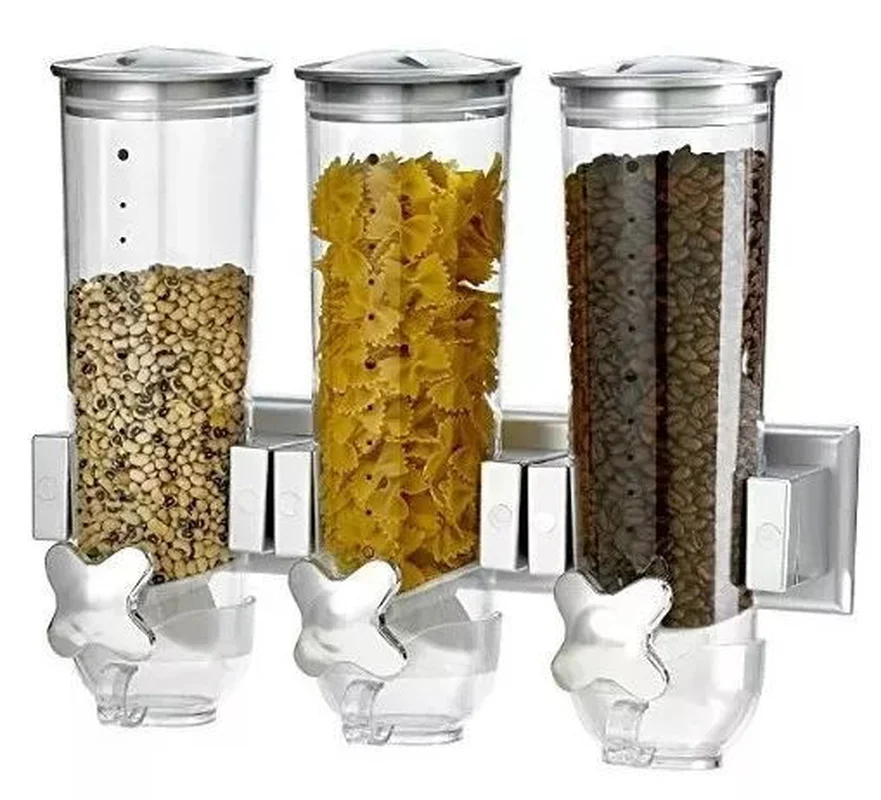 

Cereal Storage Tank Oatmeal Grain Distributor Season Box Spades Plastatic Clear Control Connection With Lid Kitchen Connectors