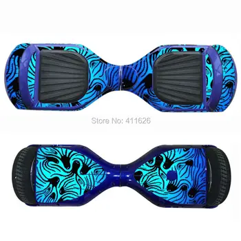 

Blue Style Protective Vinyl Skin Decal for Balance Scooter Hoverboard Wrap Cover Sticker 6.5 inch free shipping