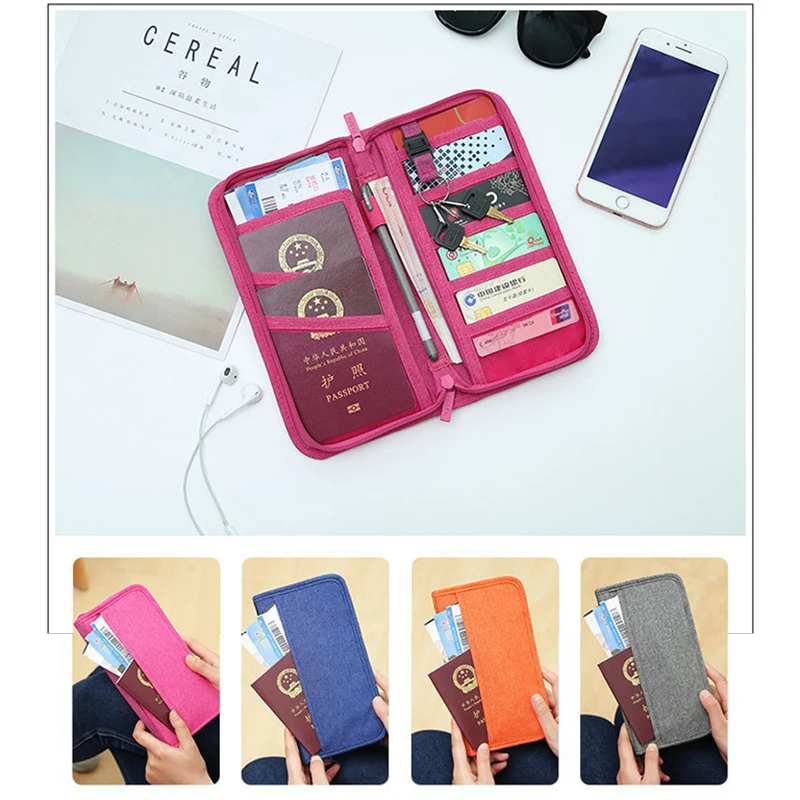 

Fashion Multi-function Passport Package Holder Abroad Travel Document Long Paragraph Hand bag Ticket Organizer bag Key Pouch