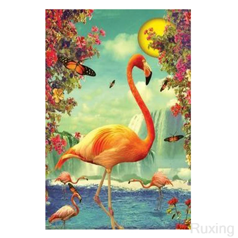 

Full Square Drill 5D DIY Diamond Painting "Flamingo" decorative diamond cross stitch Mosaic Personality wall hanging ornaments
