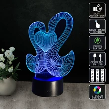 USB ночник 3D видео освещение светодиодный прикроватный светильник инновационный для родителей комнаты лампе глициседная пластина Veilleuses Pour Enfants Lampara
