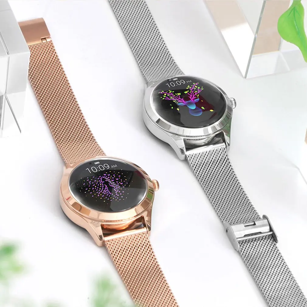KW10 Ladies Fashion Heart Rate Monitoring Sports Step Sleep Quality Monitoring Flip Wrist Bright Waterproof Smart Bracelet