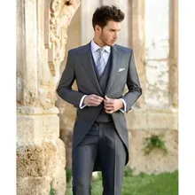 Мужские костюмы, облегающие смокинги для жениха, мужские свадебные костюмы для выпускного вечера, изготовленные на заказ(куртка+ брюки+ жилет