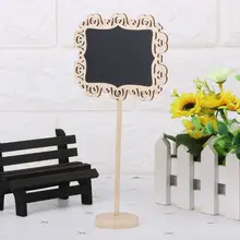 5 шт., полый прямоугольник, мини деревянная доска, классная доска, таблица сообщений, номер, Свадебная вечеринка, Декор, место, держатель для карт