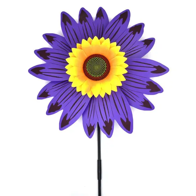 Kids Pinwheel 3D Sunflower Plastic Toy Windmill Party Pinwheel Wind Spinner for Kids Outdoorsin
