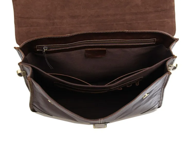 Портфель Мужская сумка деловая офисная деловая сумка большая емкость коричневый подходит для ПК книги школа Натуральная кожа Винтаж