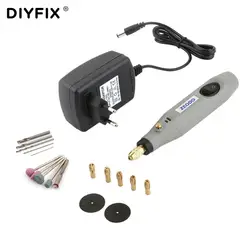 DIYFIX Мини электрическая дрель шлифовальная машина Dremel шлифовальный набор для фрезерования полировки сверления резка гравировка Dremel