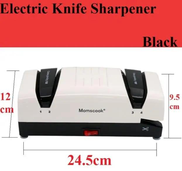 Многофункциональная электрическая быстрая точилка для ножей, алмазная Автоматическая бытовая электрическая точилка для ножей, 2 резервных шлифовальных колеса