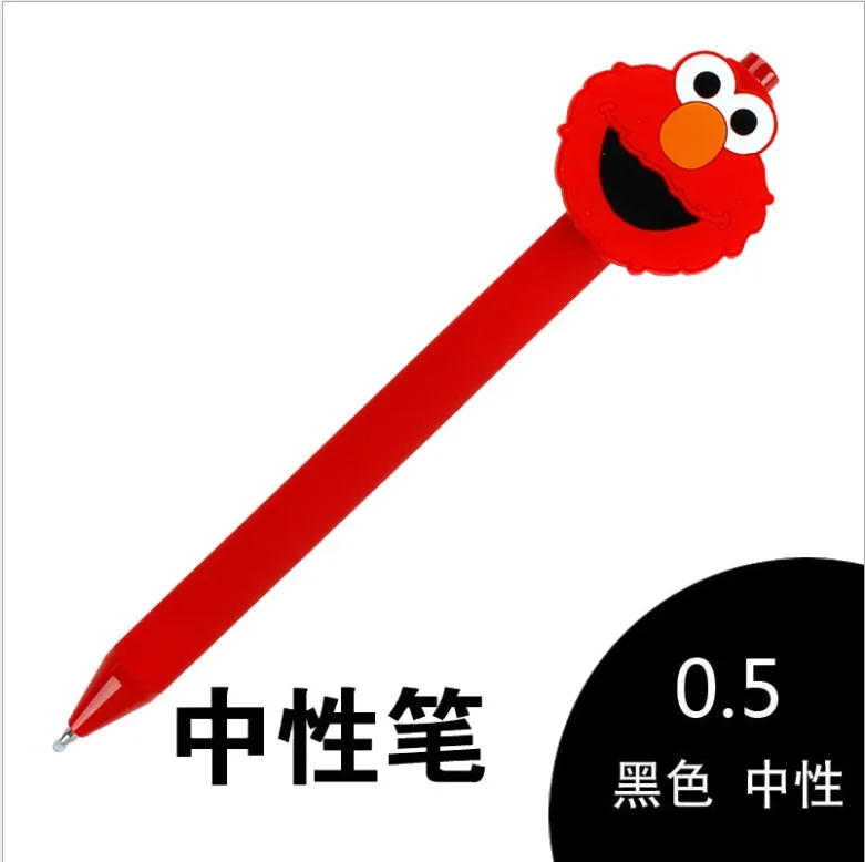 1 ELMO doraemon PEKO-chan конфетный цвет, матовый 0,5 мм черная гелиевая ручка для обучения канцтовары шариковая ручка для детей - Цвет: 1