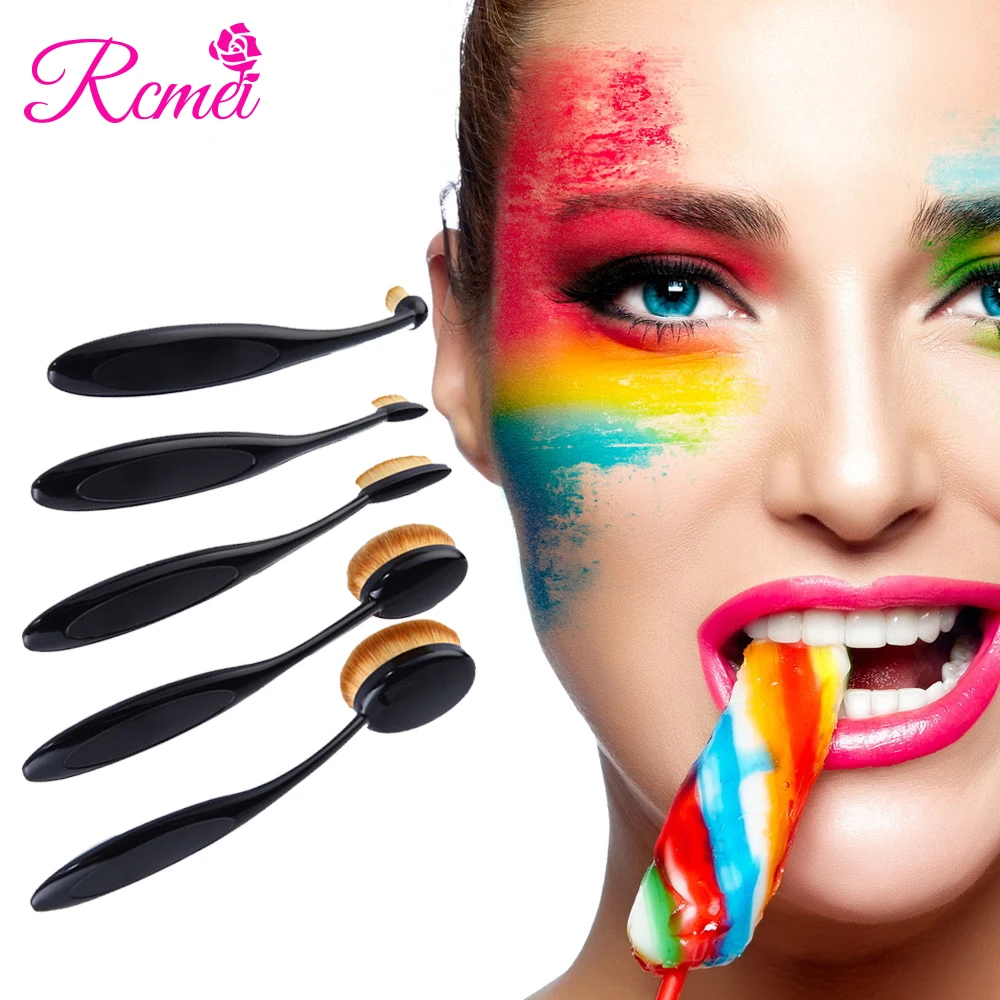 

Makeup Set Multifunction Make up Brushes Set/5pcs Foundation Powder Kits Eyeshadow Oval Tooth Brush Shape Oval