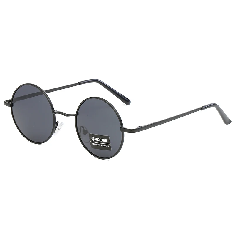 KDEAM новые круглые солнцезащитные очки с покрытием Ретро Мужские Женские брендовые дизайнерские солнцезащитные очки винтажные зеркальные очки KD801 - Цвет линз: C1