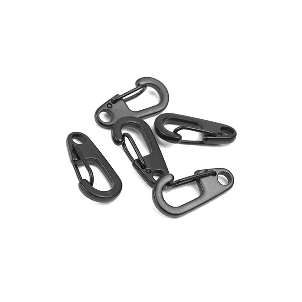 Mini Stainless Steel Carabiner Ring Locking Clip Camping Snap Hook Keychain Tool 