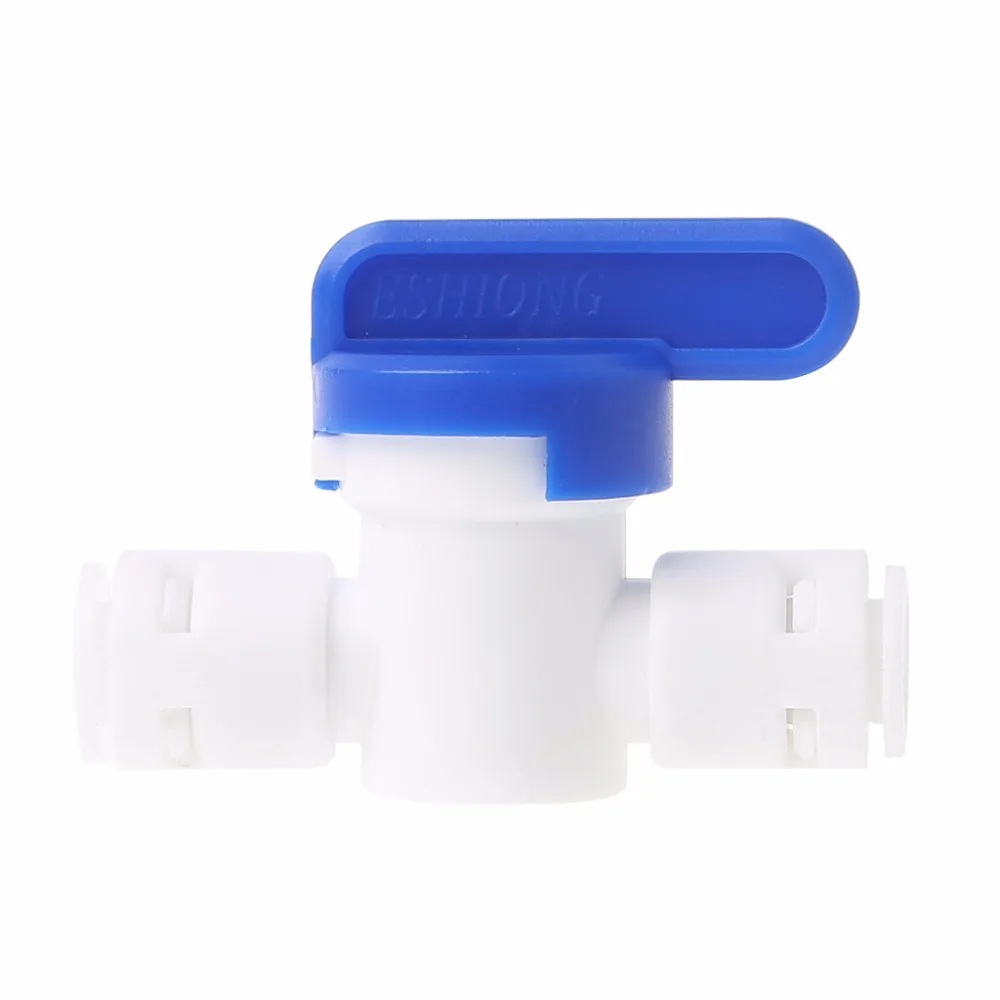 

Professional Equal Straight 1/4'' OD Hose Quick Connector Ball Valve RO Water Filter Kitchen